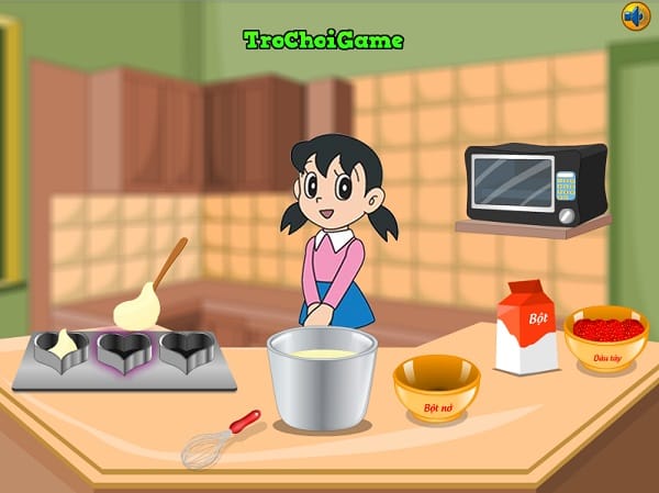 Choi game Xuka lam banh kem