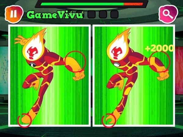 game Ben 10 tim diem khac nhau hinh anh 2