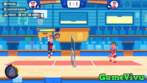 game Bóng chuyền 2 người hình ảnh 1 game Bóng chuyền 2 người hình ảnh 1