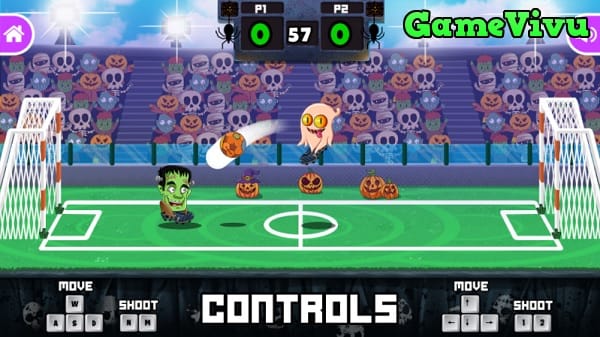 game Bóng đá đầu to halloween head soccer