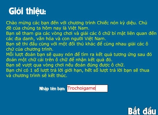game Chiec non ky dieu 2017
