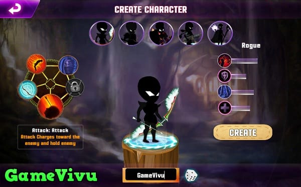 game Chiến binh bóng tối đánh nhau với quái vật