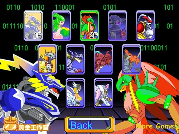 game Digimon vs Zombies 2 nguoi