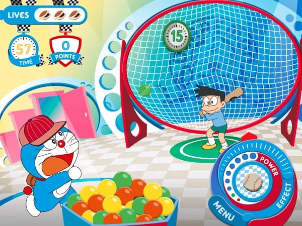 game Doremon bóng chày hình ảnh game Doremon bong chay hinh anh