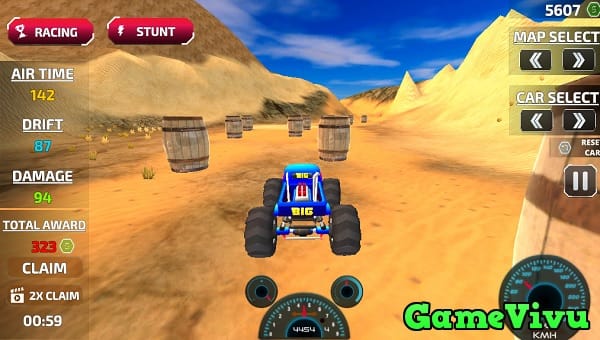 game Đua xe tải quái vật siêu thực real simulator monster truck