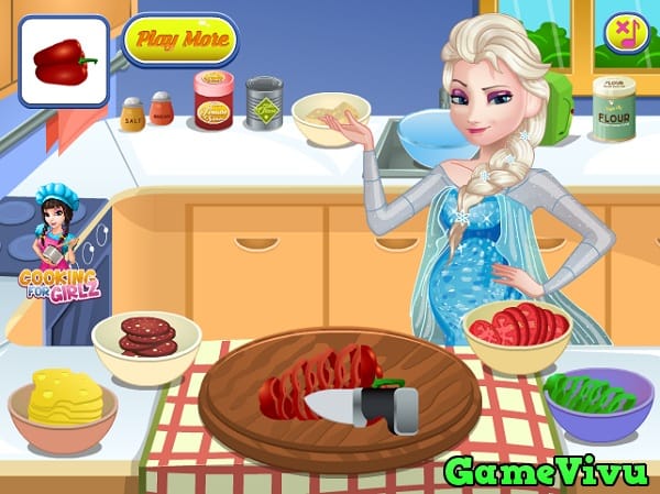 game Elsa lam banh pizza hinh anh 1