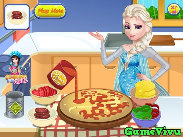 game Elsa lam banh pizza hinh anh 3