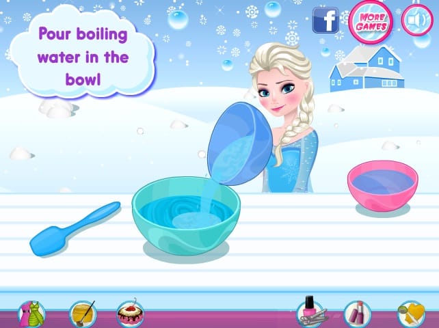game Elsa lam kem mua dong 24h y8