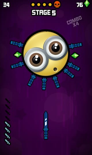 game Knife Hit 2 online cho android iphone java