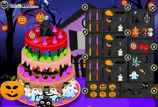 game Lam banh kem ngay halloween