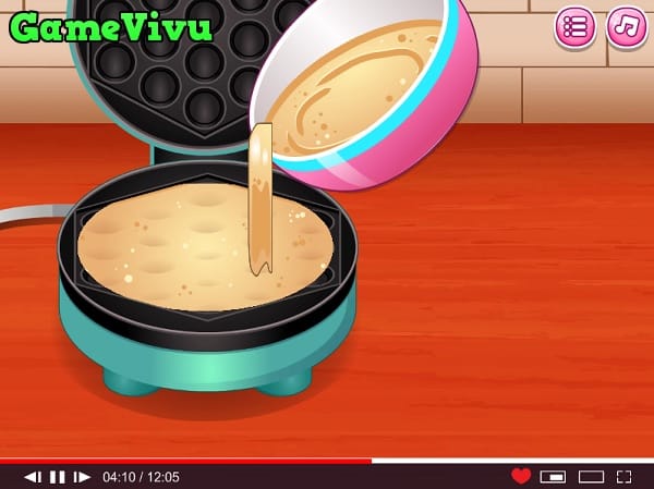 game Làm bánh quế kem hình ảnh 1