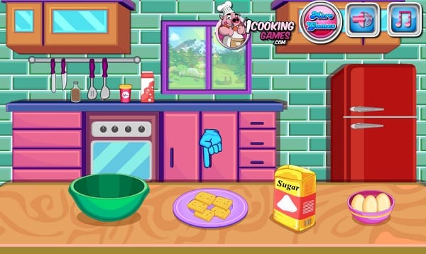 game Lam banh sandwich kep kem va keo