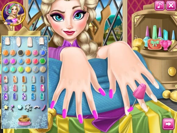 Game Làm móng tay cho công chúa Elsa game Lam mong tay cho cong chua Elsa