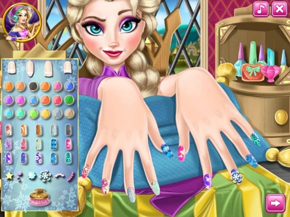 Game Làm móng tay cho nữ hoàng băng giá game Lam mong tay cho nu hoang bang gia