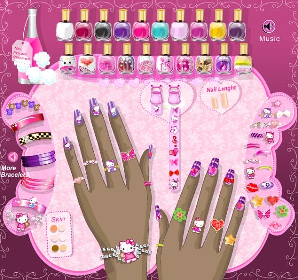 game Lam mong tay hinh hello kitty