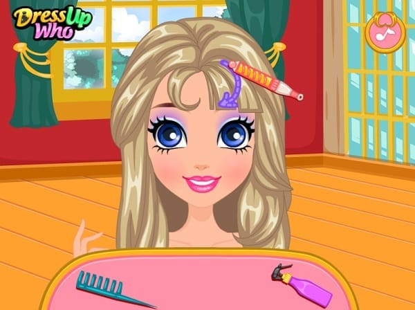 game Lam toc hinh trai tim heart bangs