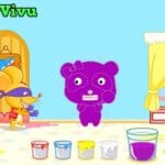 game Pha màu với bé gấu trúc baby panda color mixing studio