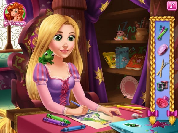 game Rapunzel lam do thu cong kheo tay