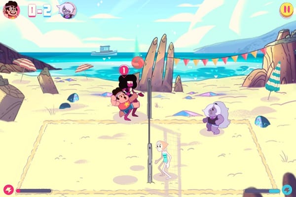 game Steven Universe danh bong chuyen hoat hinh