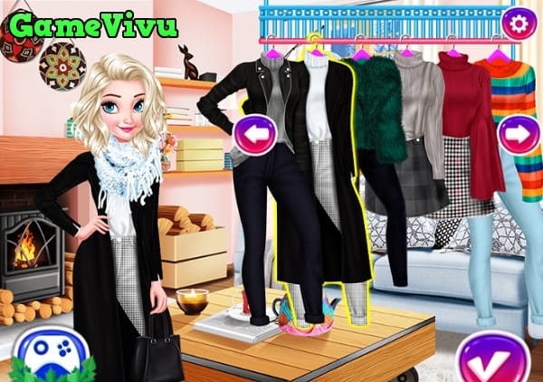 game Thoi trang Elsa bon mua hinh anh 3