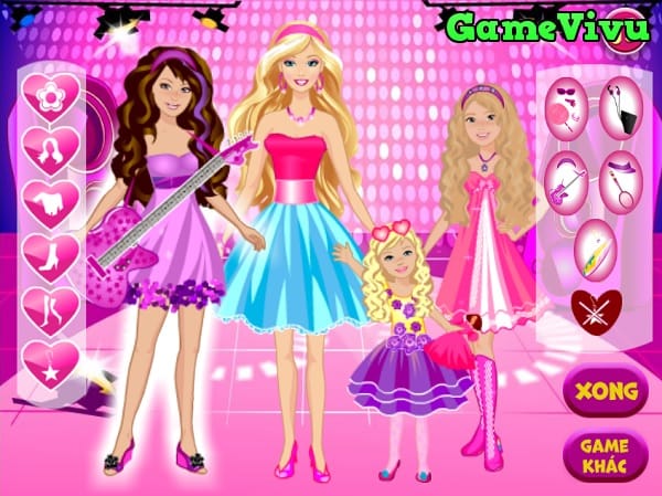 game Thời trang gia đình barbie