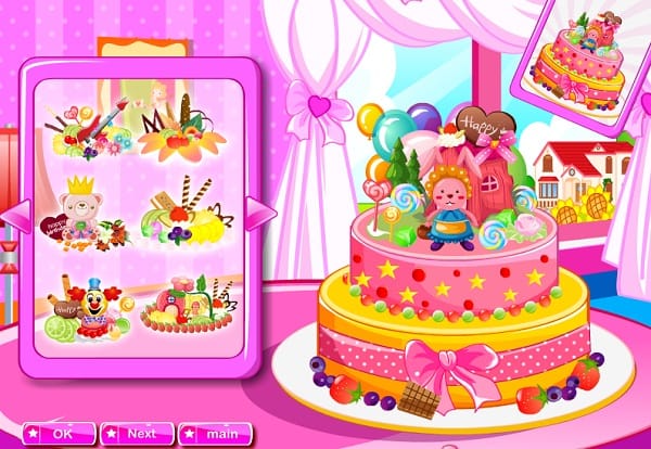game Thu thach lam banh sinh nhat