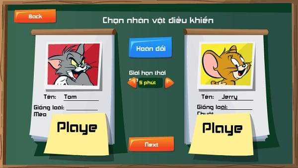 game Tom và Jerry đối đầu 2 người chơi game Tom va Jerry doi dau 2 nguoi choi