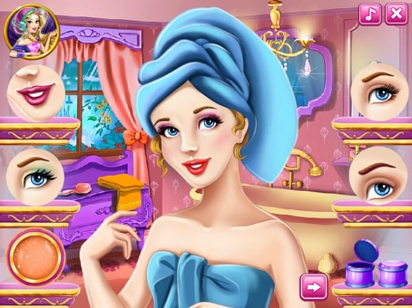 game Trang điểm công chúa lọ lem đi lễ hội dự tiệc game Trang diem cong chua lo lem di le hoi du tiec