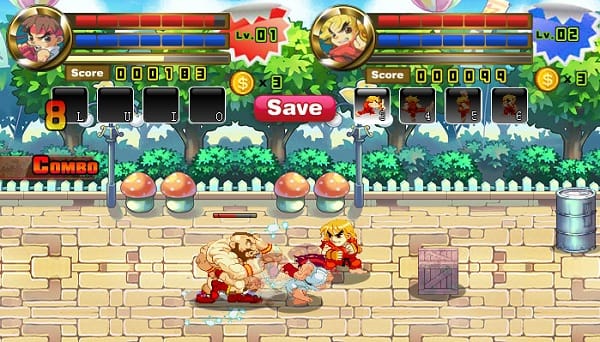 game Vo si duong pho 3 danh nhau doi khang